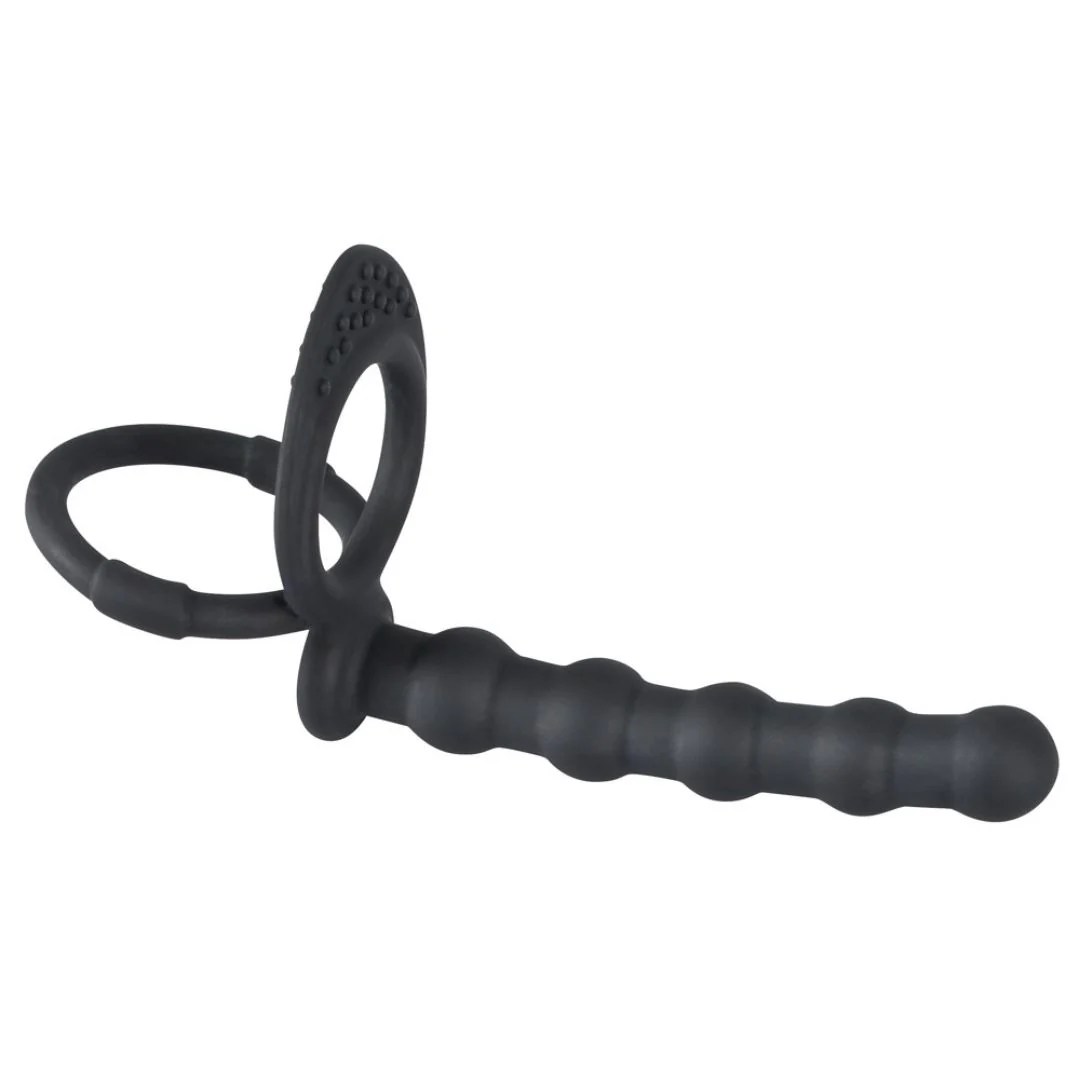 Penis-/Hodenring mit Analdildo