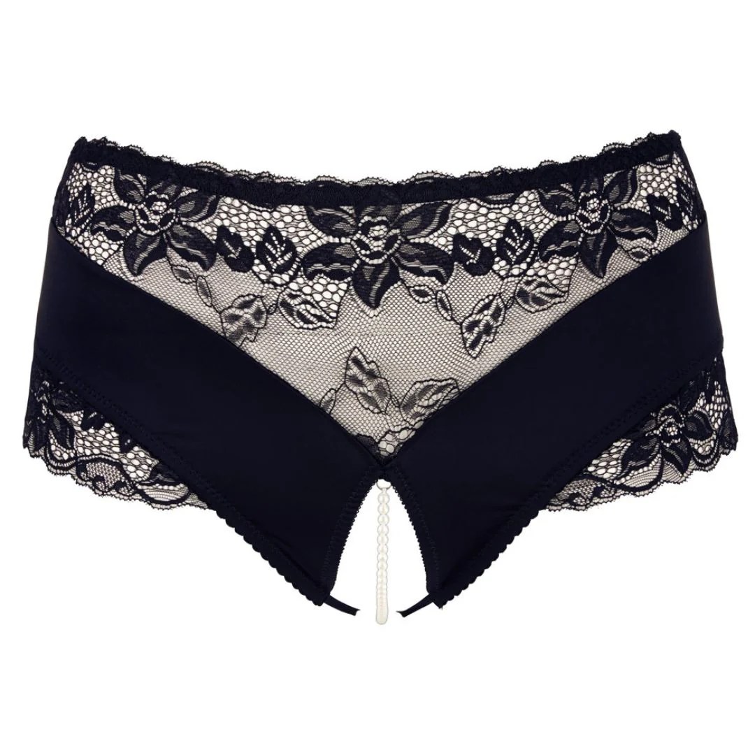 Spitzenslip ouvert mit Perlenkette im Schritt, 3XL - SALE