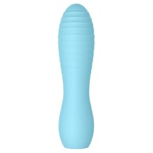 Minivibrator blau mit geraden Stimulationsrillen Minivibrator blau mit geraden Stimulationsrillen