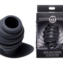MASTER SERIES Ass Tunnel Ribbed Hollow Anal Plug medium MASTER SERIES Ass Tunnel Ribbed Hollow Anal Plug medium