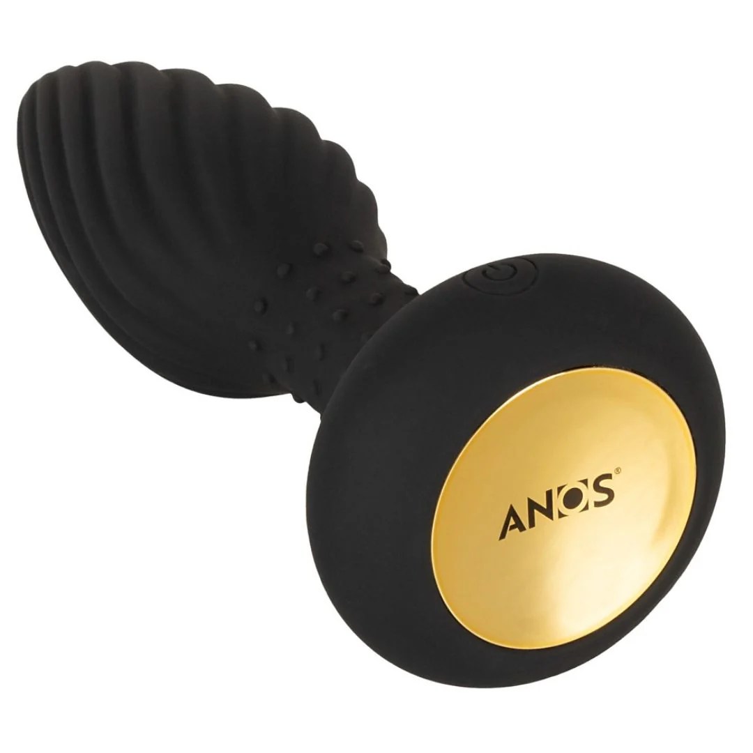 Vibro-Analplug im Spiral-Design mit Rotation und Fernbedienung