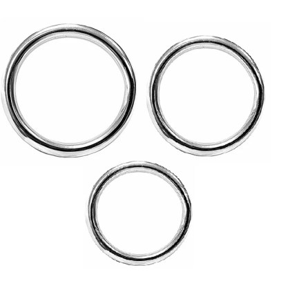 Stainless Steel 3 Ring Set 45mm, 50mm, 55mm Rings Stainless Steel 3 Ring Set 45mm, 50mm, 55mm Rings