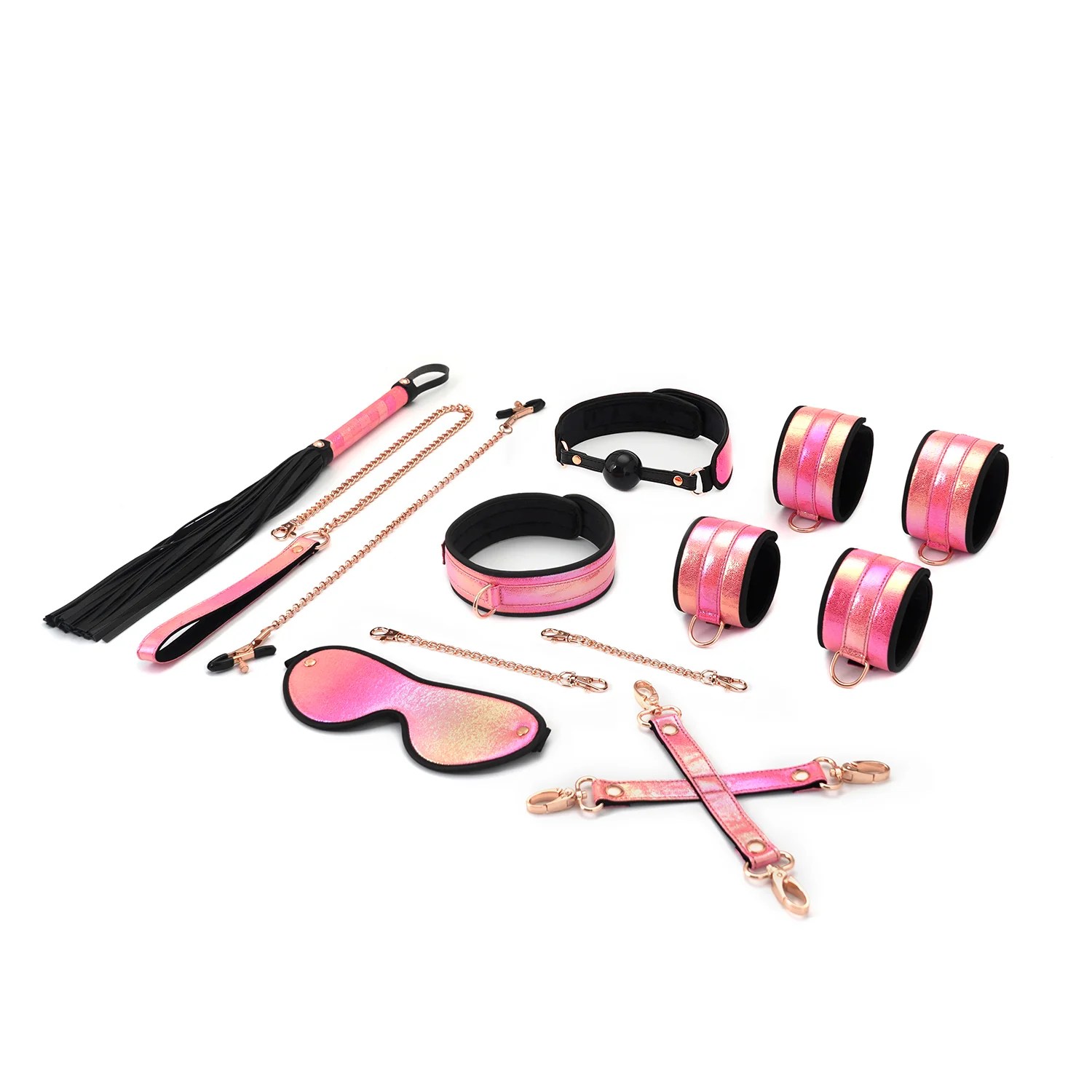 Vivid Sakura 8pcs Set – Pink Glossy Soft Bondage Set