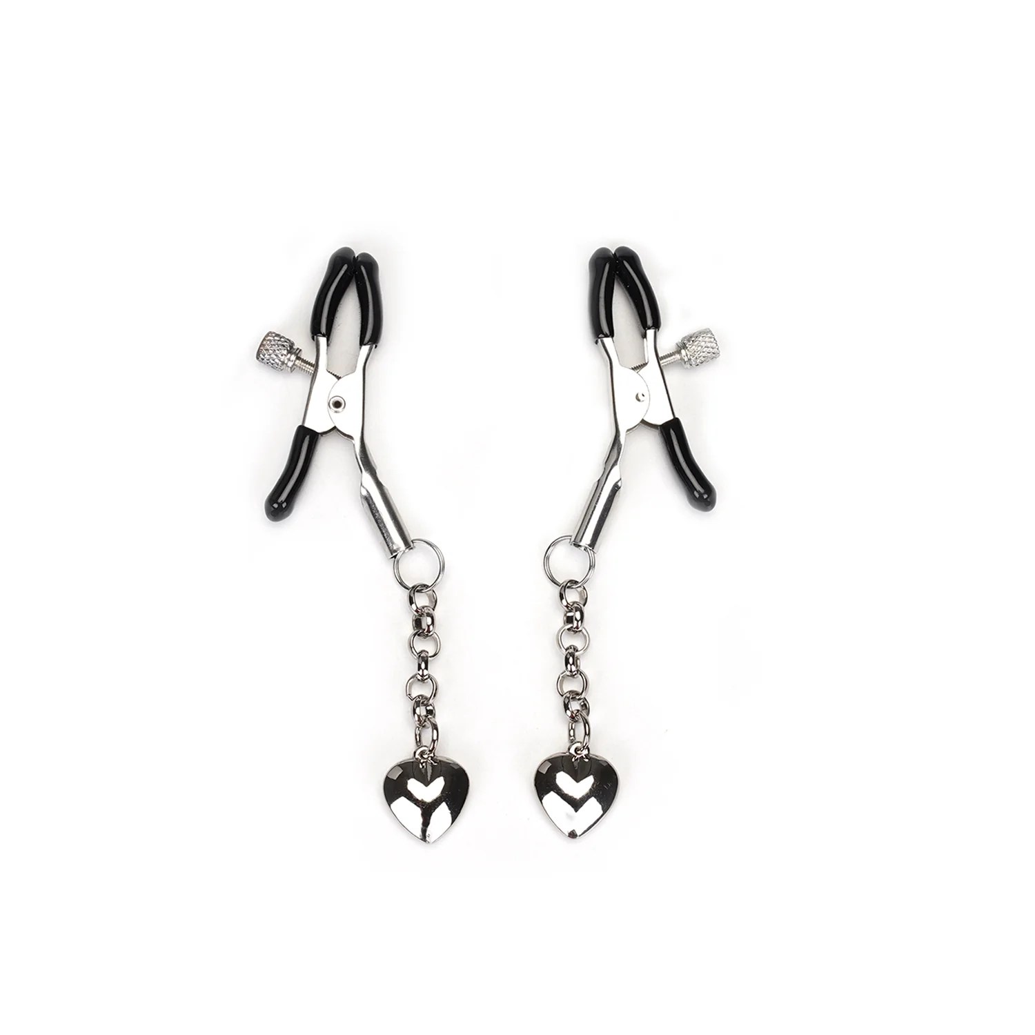 Silver Nipple Clamps (Two Pieces A Set) | Solid Heart