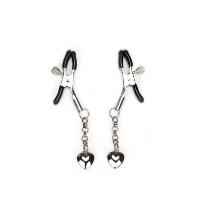 Silver Nipple Clamps (Two Pieces A Set) | Solid Heart Silver Nipple Clamps (Two Pieces A Set) | Solid Heart