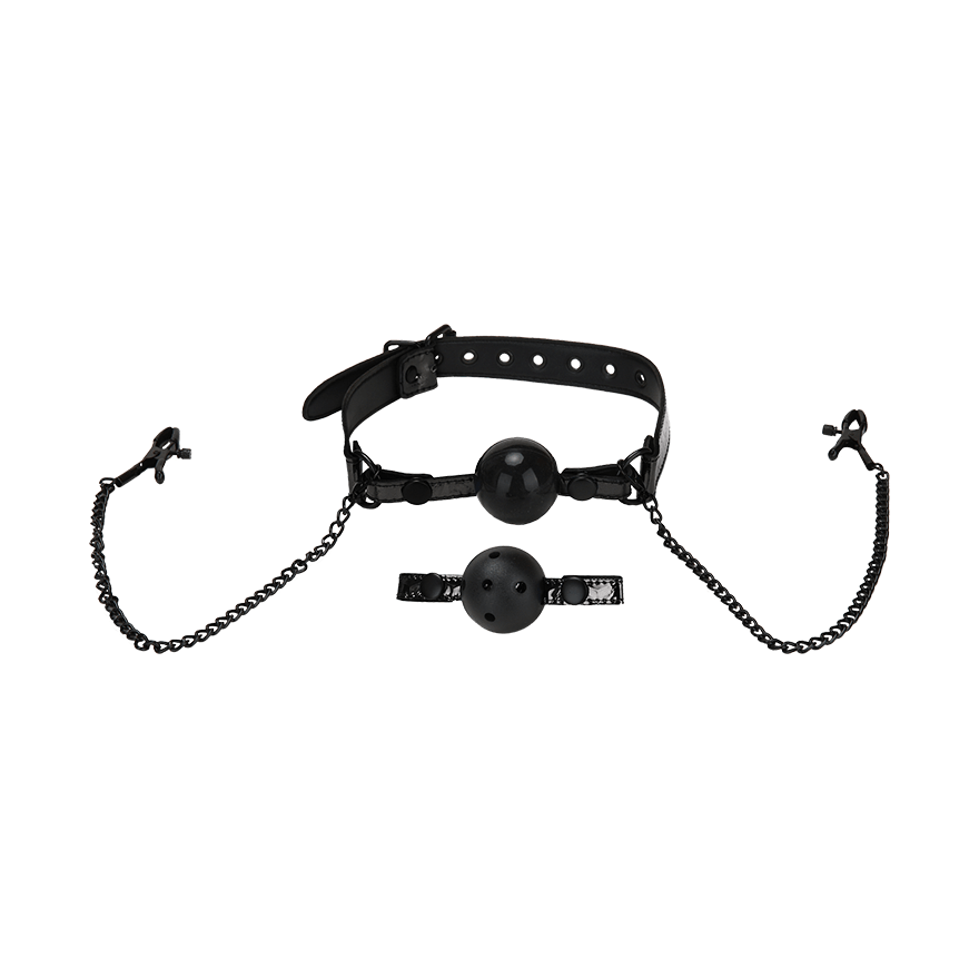 Ball Gag & Nipple Clips