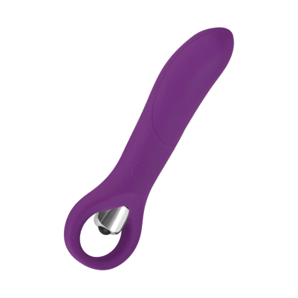 G-Spot Silikon-Vibrator mit Haltering G-Spot Silikon-Vibrator mit Haltering