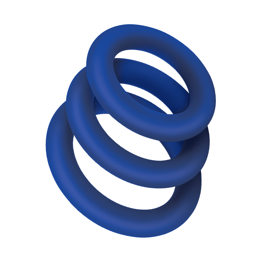 Extra Thick Cock Ring, 3 Stück, 3,2 - 4,2 cm