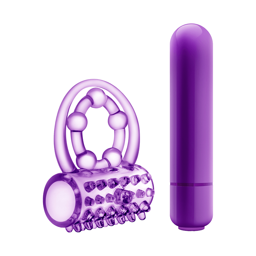 Vibrating Double Strap Cock Ring, 6,3 - 8,3 cm