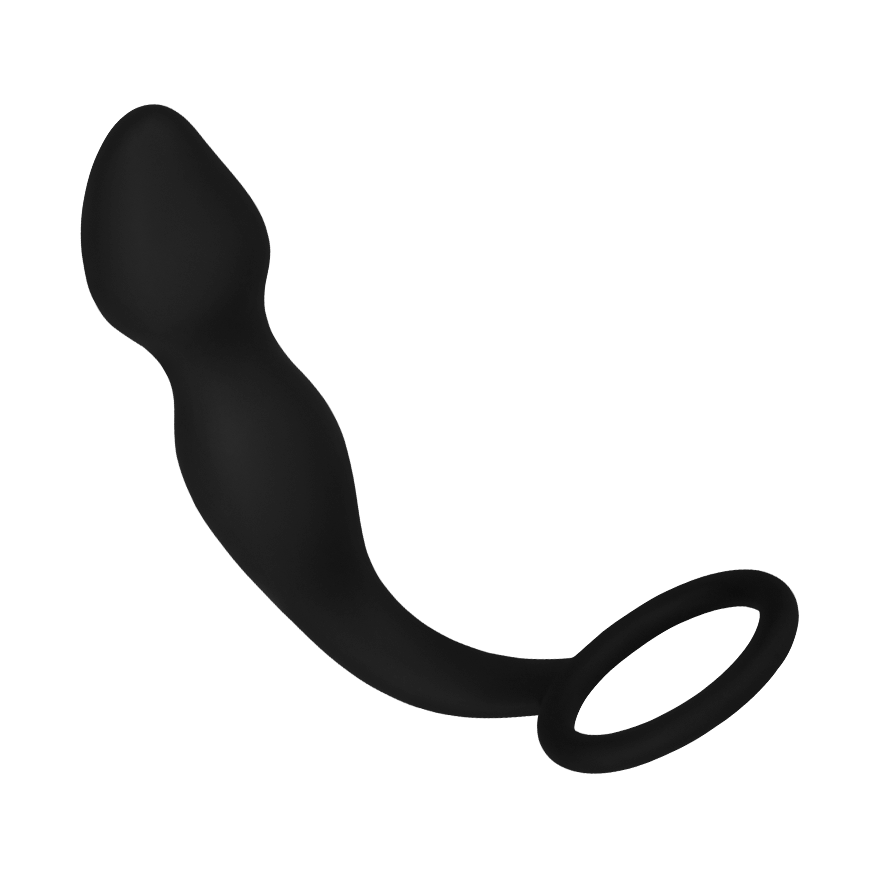 Silikon-Analplug mit Hodenring, 19,5 cm