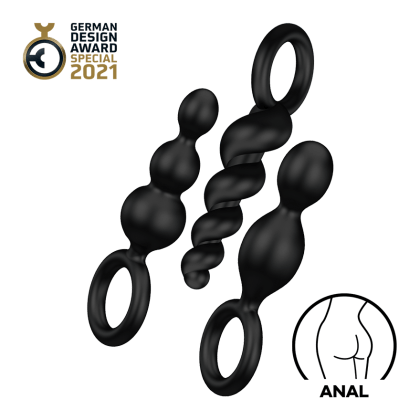 Satisfyer Booty Call aus Silikon, 13,5 - 14 cm, 3 Teile Satisfyer Booty Call aus Silikon, 13,5 - 14 cm, 3 Teile