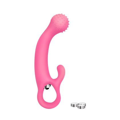 G-Spot Silikonvibrator mit Noppen, 18 cm G-Spot Silikonvibrator mit Noppen, 18 cm