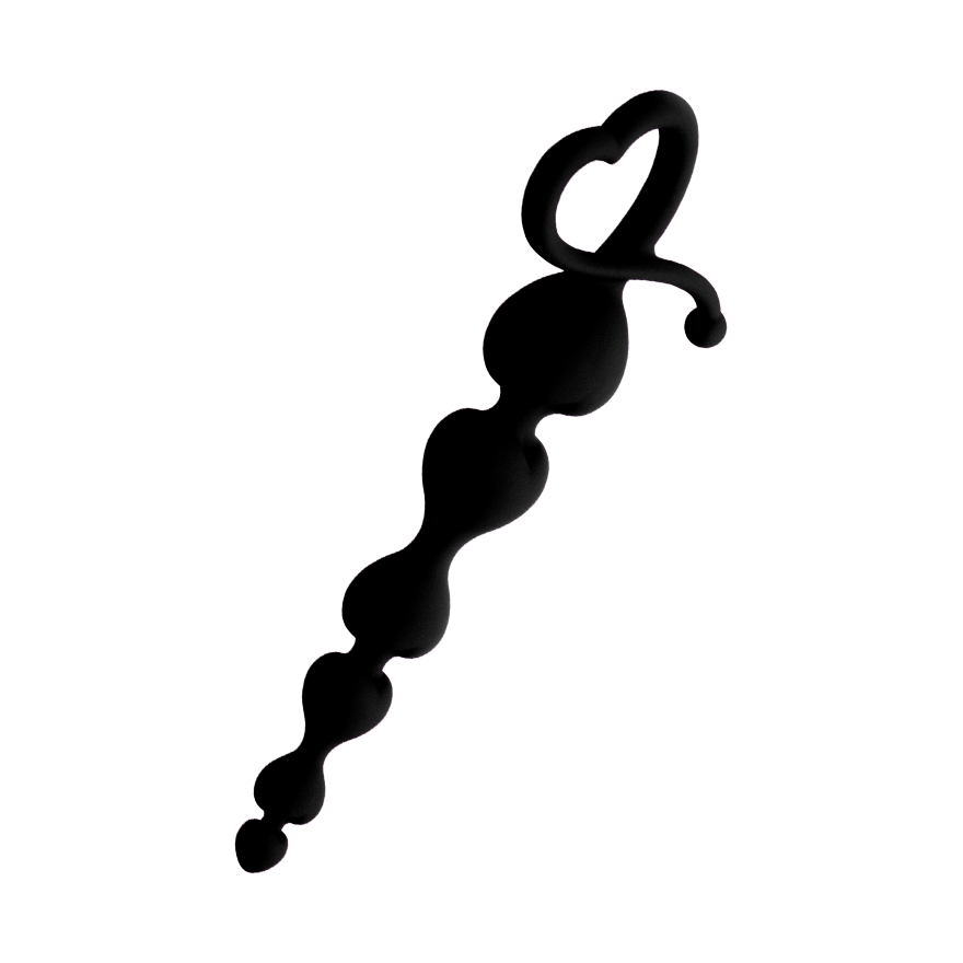 Herz-Analkette aus Silikon, 18 cm