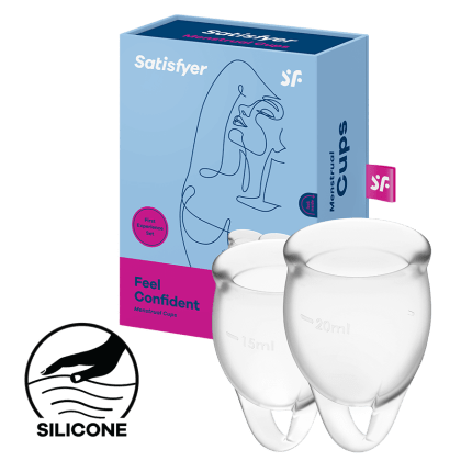 Satisfyer Feel Confident - Menstrual Cup Set, 15 & 20 ml Satisfyer Feel Confident - Menstrual Cup Set, 15 & 20 ml