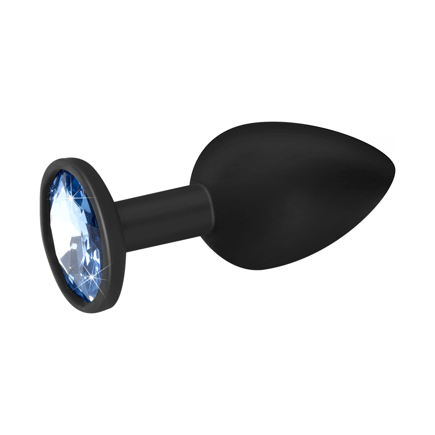 Silikon-Analdildo mit Kristall, M, 8 cm