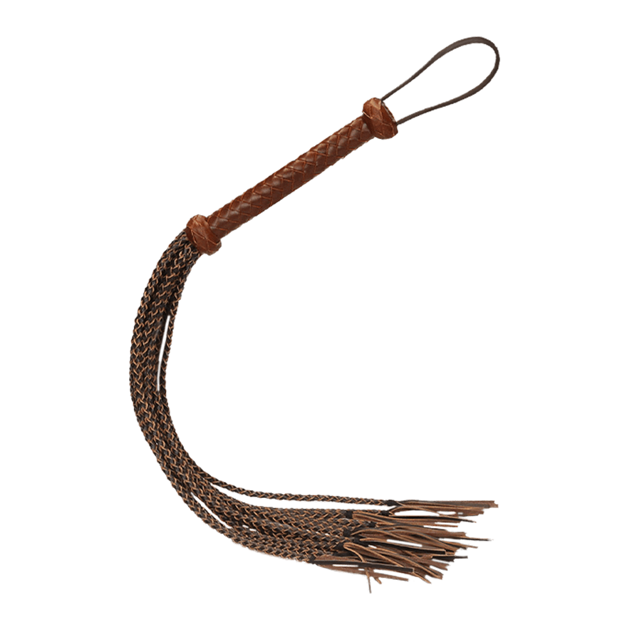 9-schwänzige Peitsche aus Reitleder