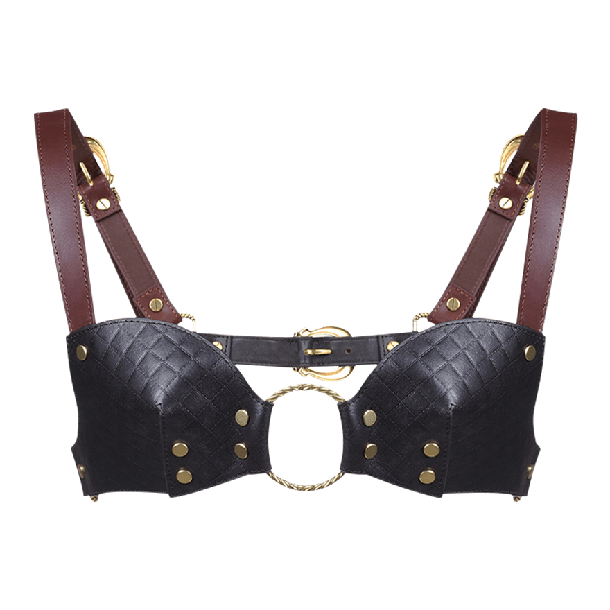 Bralette aus Reitleder