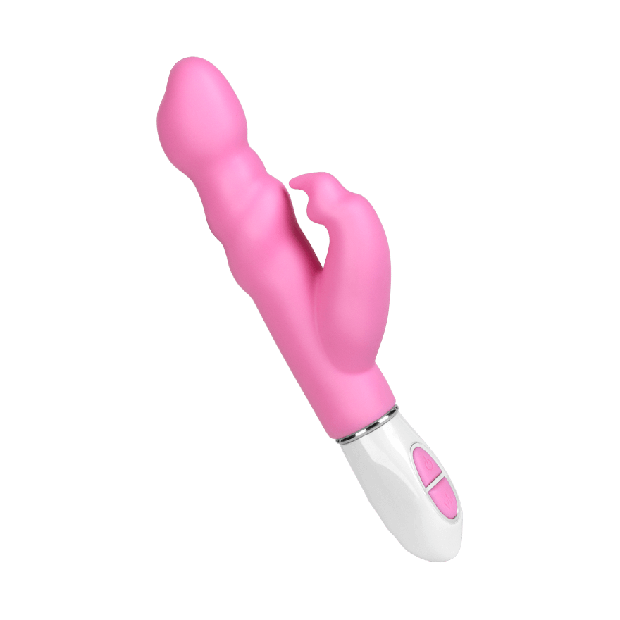 Rabbitvibrator aus Silikon, 22,5 cm