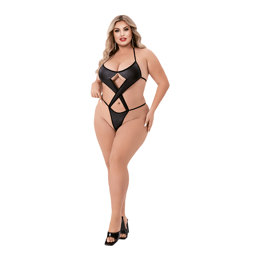 White Label - Criss Cross Wetlook Teddy