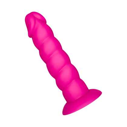 Strukturierter Dildo aus Silikon, 17 cm Strukturierter Dildo aus Silikon, 17 cm