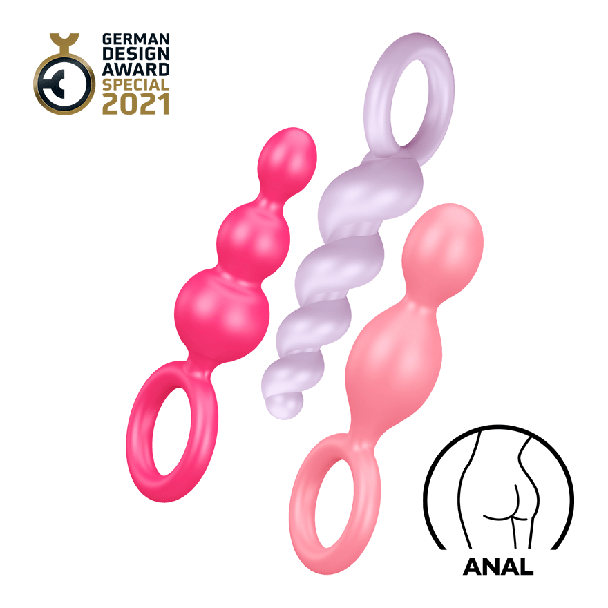 Satisfyer Booty Call aus Silikon, 13,5 - 14 cm, 3 Teile