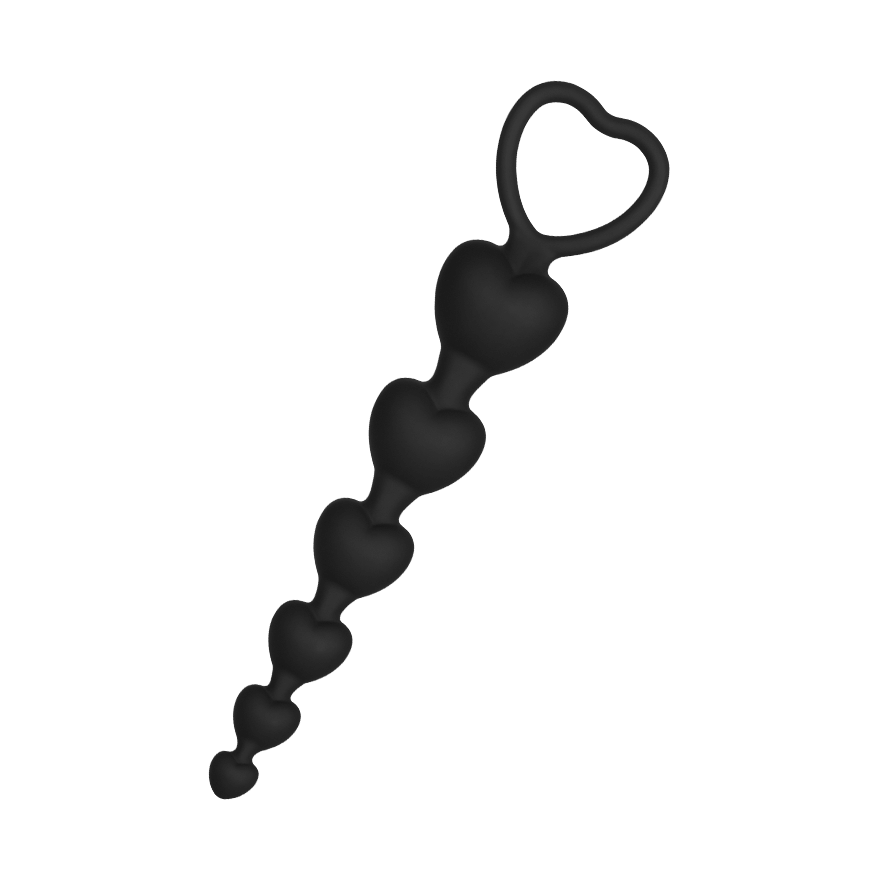 Herz-Analkette aus Silikon, 18,5 cm