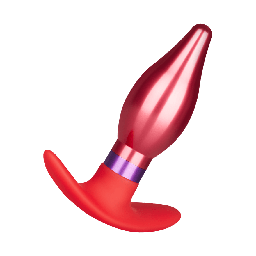 Edelstahl-Analplug mit Silikonbasis, 9,5 cm