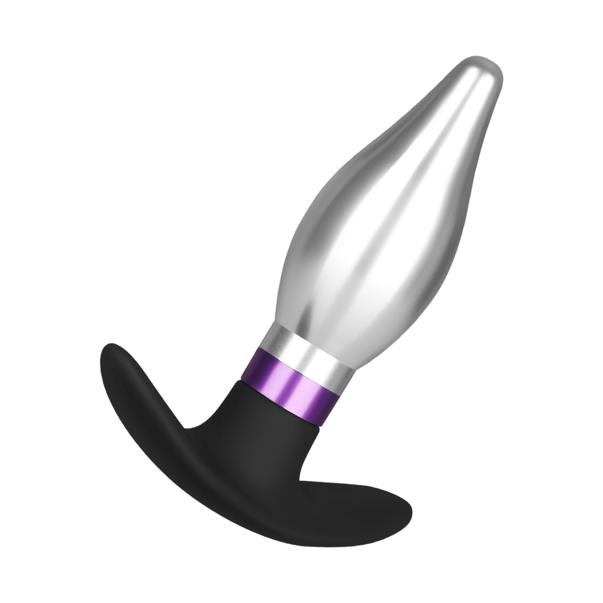 Edelstahl-Analplug mit Silikonbasis, 9,5 cm