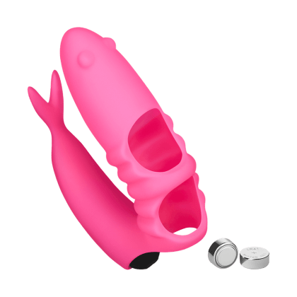 Süßer Fingervibrator aus Silikon, 8,5 cm Süßer Fingervibrator aus Silikon, 8,5 cm