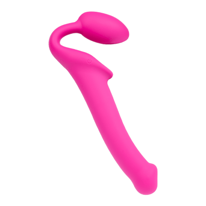Vibrating Bendable Strap-On - Size M, 34 cm Vibrating Bendable Strap-On - Size M, 34 cm