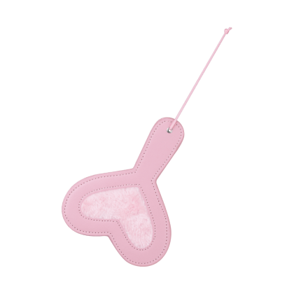 Herzförmiges Paddle mit Plüsch-Detail Herzförmiges Paddle mit Plüsch-Detail