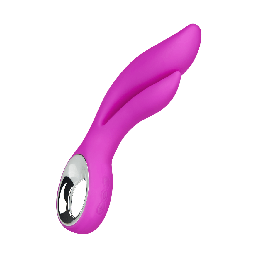 Wiederaufladbarer Silikon-Rabbit, 24 cm