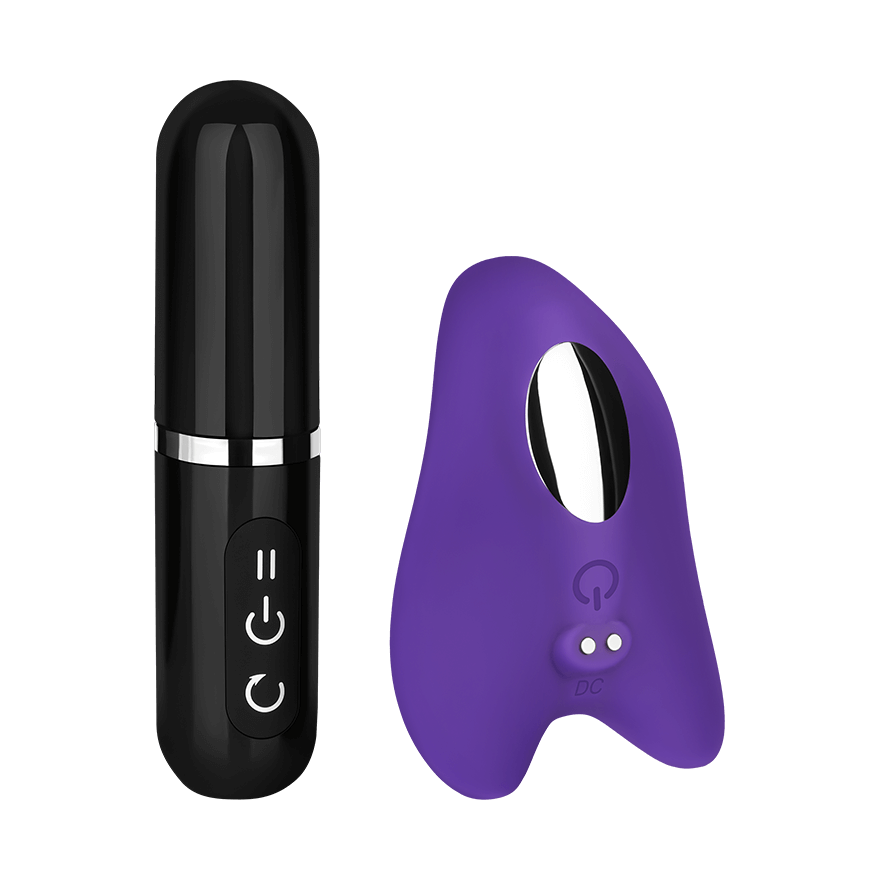 Vibrator-Set aus Silikon, 2 Teile