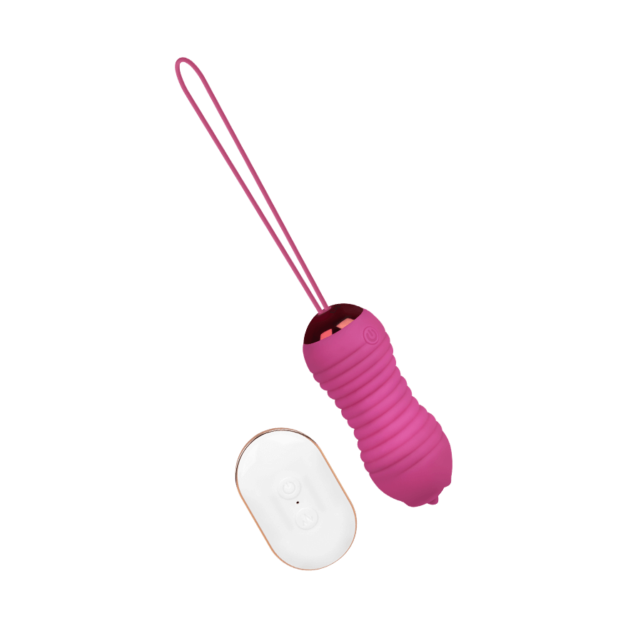 Stoßendes Vibro-Ei mit Zunge, 9 cm