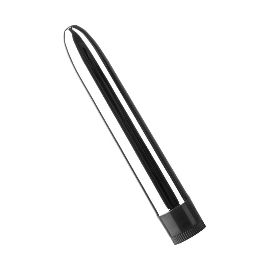Silberner Vibrator im klassischen Design, 17,5 cm