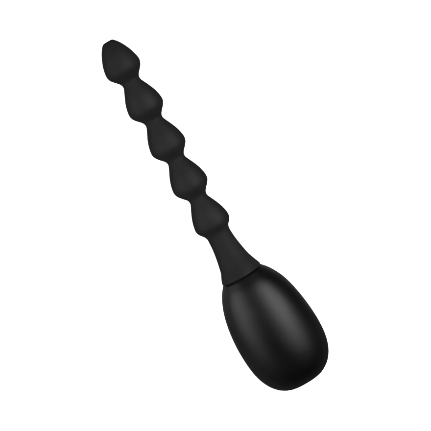 Analdusche mit sinnlichem Dildo aus Silikon, 30 cm