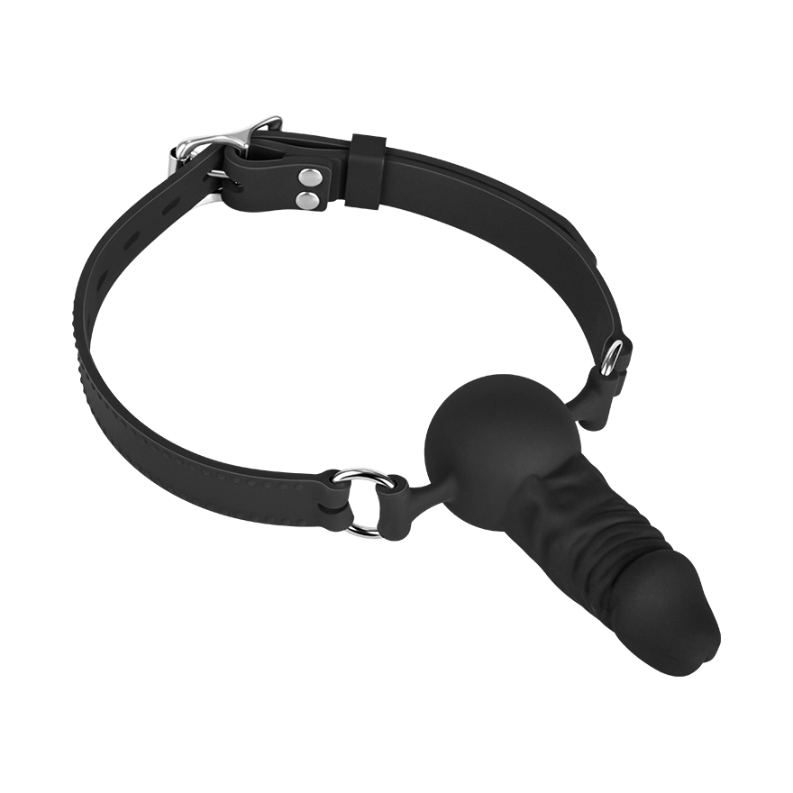 Mundknebel mit Dildo aus Silikon