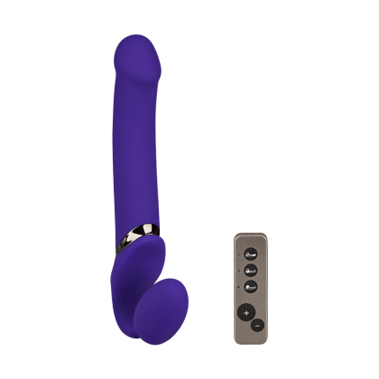 Vibrating Bendable Strap-On - Size L, 34 cm Vibrating Bendable Strap-On - Size L, 34 cm