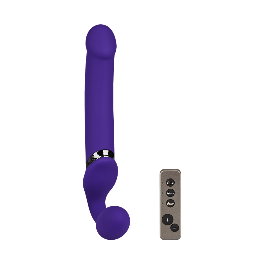 Vibrating Bendable Strap-On - Size XL, 35 cm