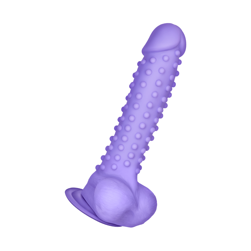 Genoppter Silikon-Naturdildo, 24,5 cm