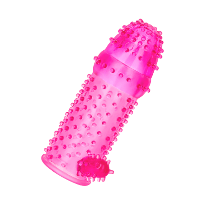 Genoppte Penishülle mit Klitorisreizer, 13 cm Genoppte Penishülle mit Klitorisreizer, 13 cm