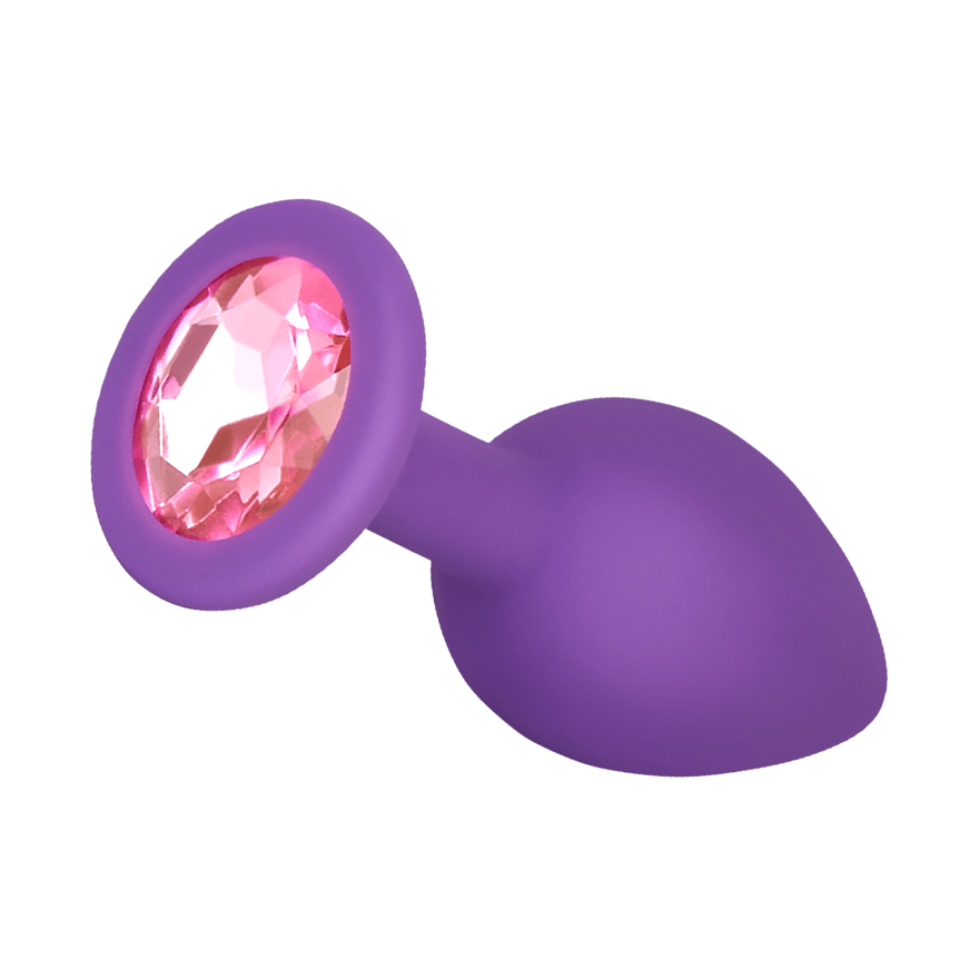 Silikon-Analdildo mit Kristall, S, 7 cm