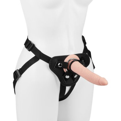 Strap-On mit Silikon-Naturdildo, 20 cm Strap-On mit Silikon-Naturdildo, 20 cm