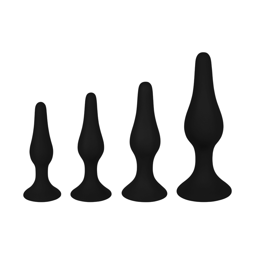 Analplug-Set aus Silikon, 4 Größen