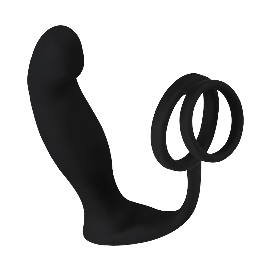 Analvibrator inkl. Penisring, 13 cm