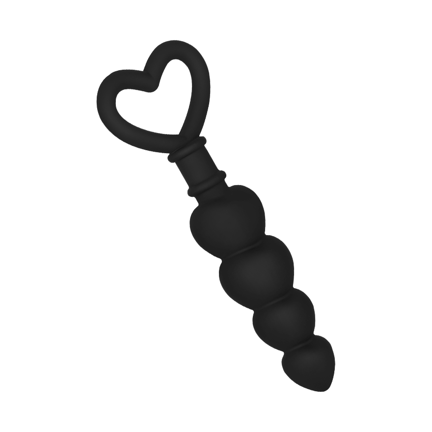 Silikon-Analkette mit Herz-Design, 15 cm
