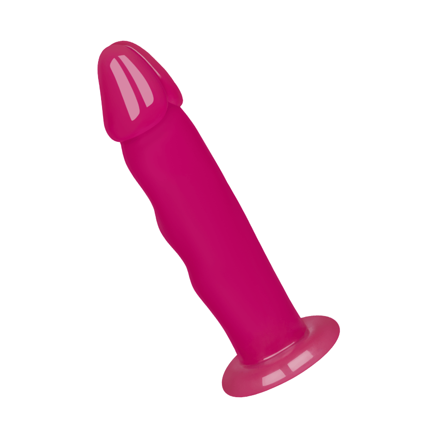 Gewellter Dildo mit Saugfuß, 18 cm
