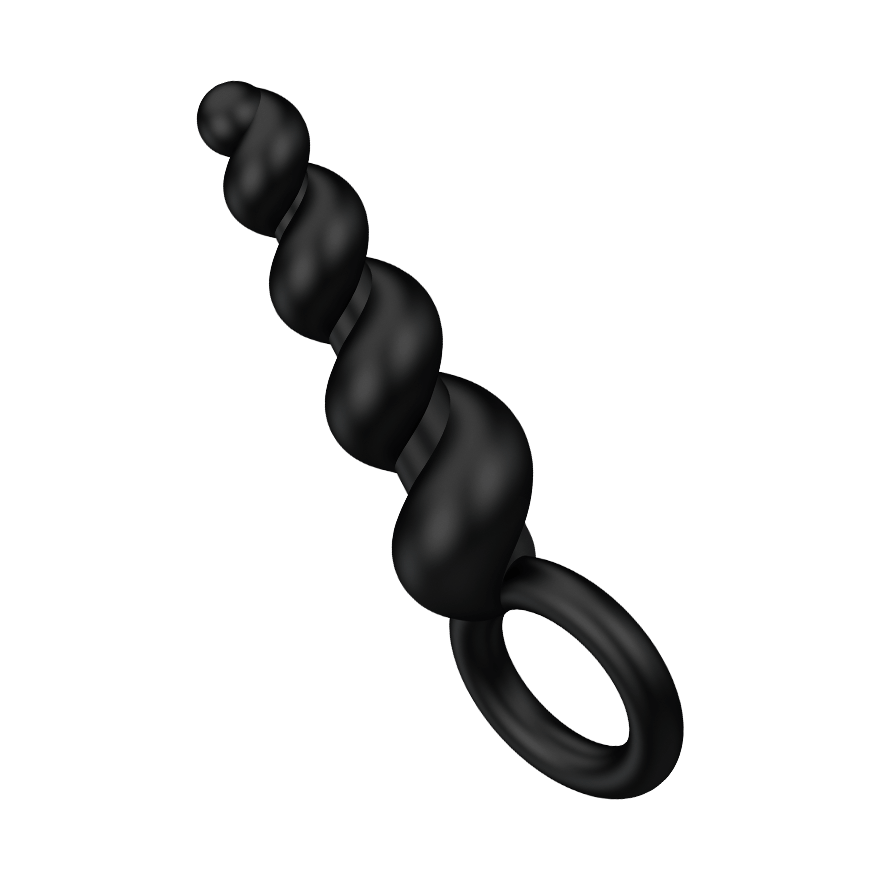 Silikon-Analplug mit Spiralstruktur, 14 cm