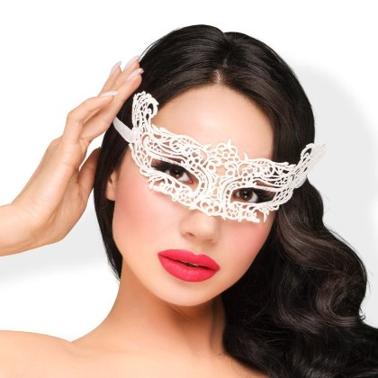 Venezianische Maske in weiß Venezianische Maske in weiß