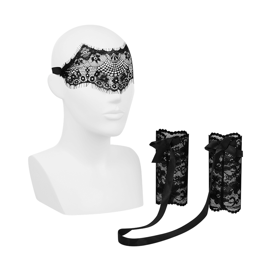 Bondageset aus zarter Spitze